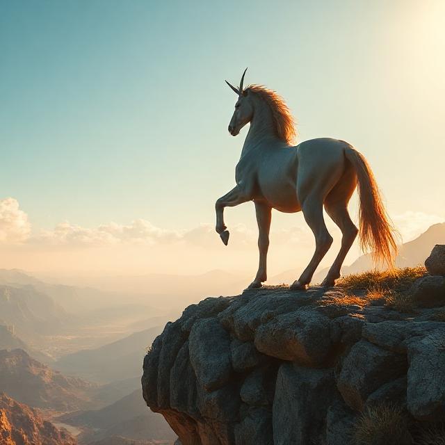 Two centaurs on cliff overlooking valley - Sagittarius relationship symbolism matte painting